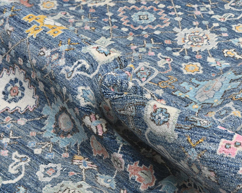 12x16 Zeigler Blue Afghan Hand Knotted Wool Area Rug